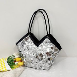Sparkling Purple Sequin Shoulder Bag