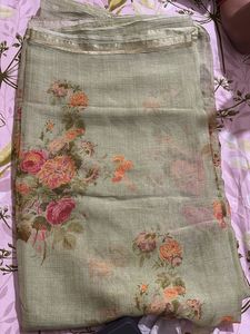 Elegant Floral Print Saree