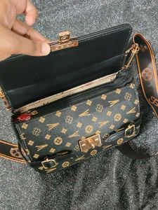 Stylish Satchel Bag with Monogram Strap
