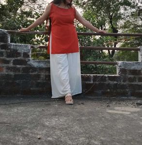 Red colour kurti 2sem kirti
