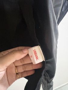Black Faux Leather Shacket