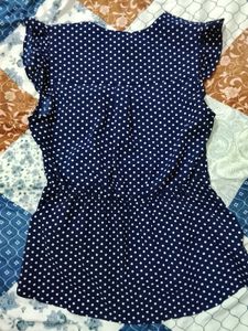 Navy Blue Polka Dot Tunic