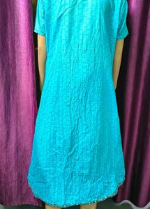 Stunning Blue Embroidered Kurta