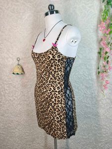 Leopard Print Slip Dress