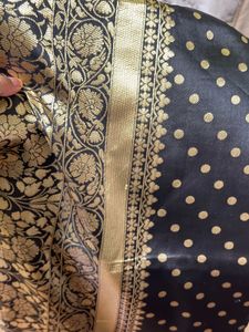 Elegant Black and Gold Brocade Fabric