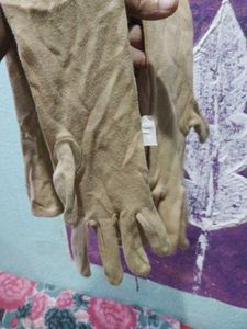 Long Cream Opera Gloves