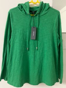 Vero Moda Green Hooded Long Sleeve T-Shirt