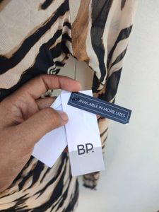 🎀Price Drop🎀BP Beige Burnout Tiger Stripe Dress