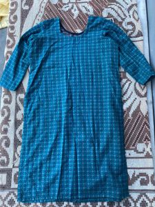 Teal Blue winter Kurta/maxy