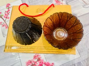 New Golden Black vintage—  Tea Cup &amp; Bowl Set