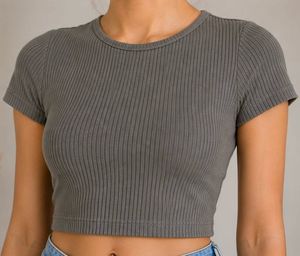 Ribbed Cropped Tee