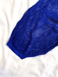 Pinterest Navy Blue Mesh Top By C&amp;C