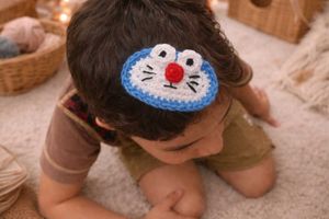 Doraemon Crochet Hair Clip