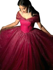 Maroon Disney Corset Gown