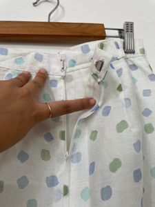 White Colourful Polka Dot Skirt
