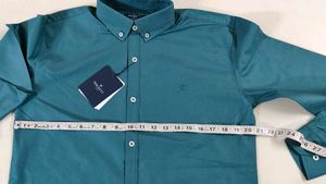Men's Teal Button-Down Shirt