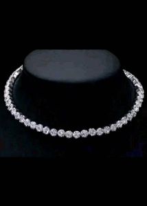 Sparkling Crystal Tennis Necklace