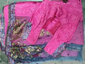 Elegant Pink  Embroidered Saree with blouse