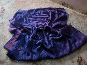 Beautiful Blue and Purple Saree