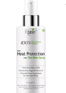 100% Plant Based Hair Heat Protection Spray with EXTRA SHINE, Chamomile, Argan and Vitamin E 100ml