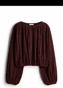 Coffee brown textured Top