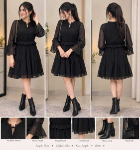 Chic Black Tiered Dress