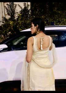 Elegant Cream Kurta Set with Dupatta