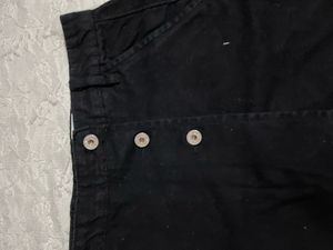 Black Button-Up Skort