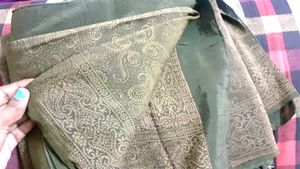Olive Green Party Saree