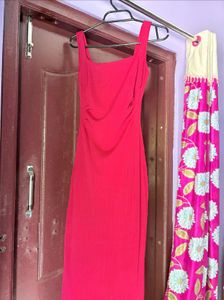 Chic Red Sleeveless Maxi Dress