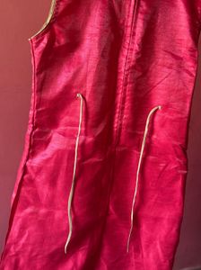 Embroidered Red Kurta