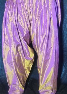 **Women's Shiny Satin Harem Salwar Pant | Elastic