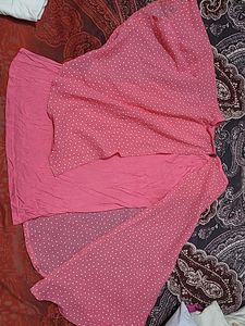 Pink Sleeveless Top With Attached Cape