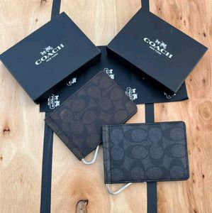 Coach Bifold Wallet WD Money Clipper WITH BOX