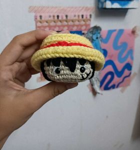 Luffy Crochet Plushie - Handmade One Piece Fan Art