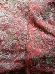 Embroidered Pink Saree