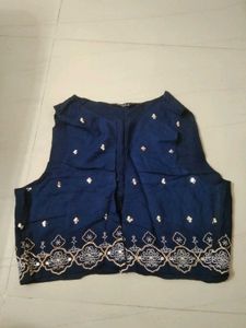 Stylish Navy Blue Embroidered Kurta