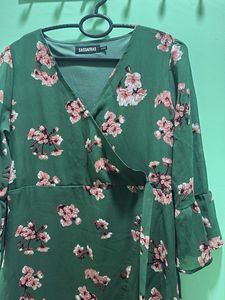 Chic Floral Wrap Dress