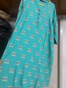 “Rangmanch” Teal Printed Kurta