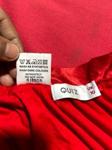 QUIZ Red Halter Wrap Top
