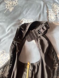 Black Faux Leather Halter Dress (lingerie)
