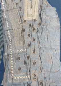 Elegant grey Paisley Print Kurta