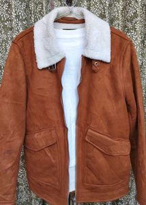 berksha Brown Sherpa Lined Jacket