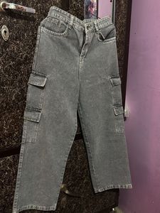 Grey Cargo Jeans