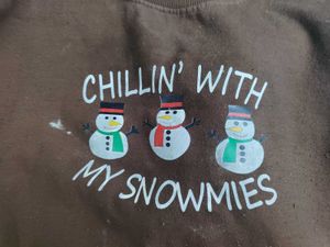Brown "Chillin with My Snowmies" Sweatshirt