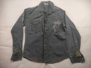 Men's Embroidered Denim Shirt