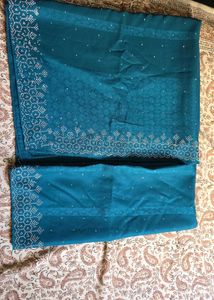 Elegant Embellished Teal Dupatta
