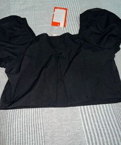 Stylish Black Puff Sleeve Top