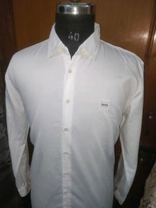 BOSS White Long Sleeve Shirt
