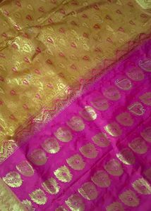 New Pattu Saree Stone Work With Blouse